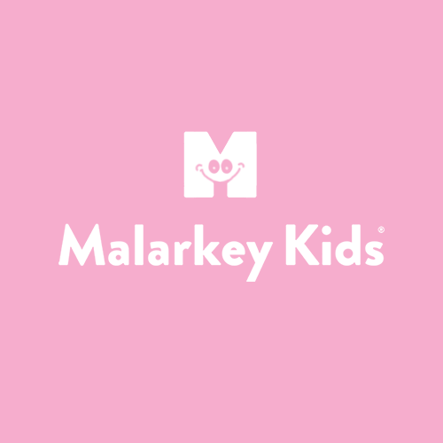 Malarkey Kids logo on mint coloured background